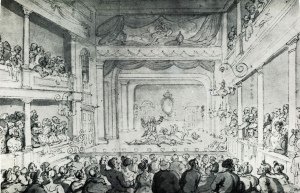 Old Orchard Street Theatre. Drawn by Thomas Rowlandson circa 1790